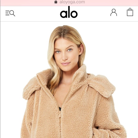 Yoga Foxy Sherpa Jacket In Camel Xs 